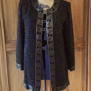 Beaded silk jacket